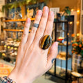 Ravenstone Crystals Tiger's Eye Ring "Claudia" - Size 9.5