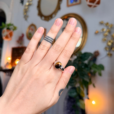 Ravenstone Crystals Tiger's Eye Ring "Delilah" - Size 9