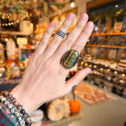 Ravenstone Crystals Tiger's Eye Ring "Kayce" - Size 7
