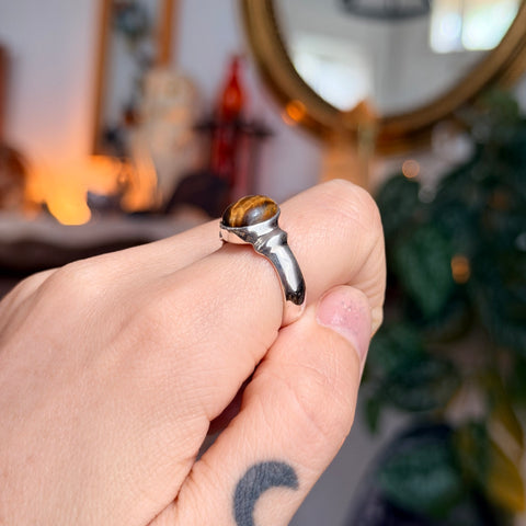 Ravenstone Crystals Tiger's Eye Ring "Lily" - Size 7