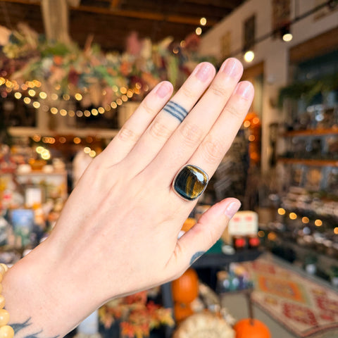 Ravenstone Crystals Tiger's Eye Ring "Savannah" - Size 7.5