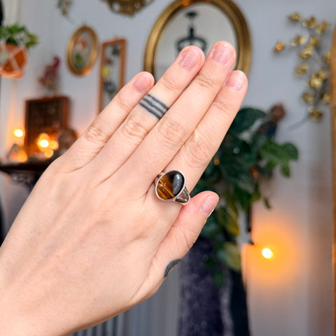 Ravenstone Crystals Tiger's Eye Ring "Scarlett" - Size 9