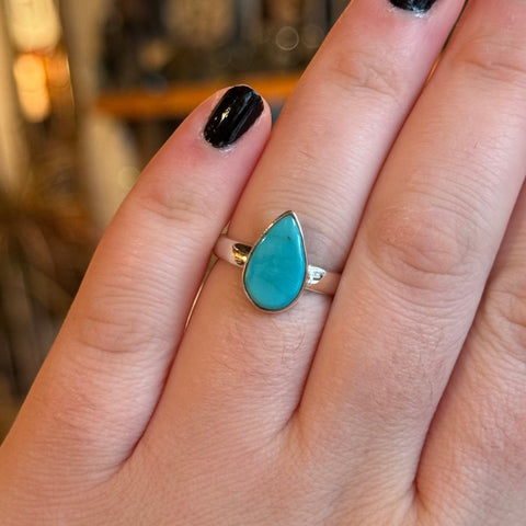 Ravenstone Crystals Turquoise Ring "Aaron" - Size 7.5