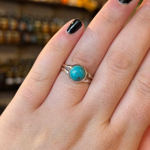 Ravenstone Crystals Turquoise Ring "Amanda" - Size 9.5