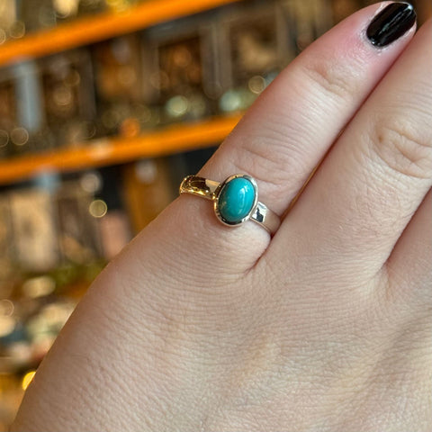 Ravenstone Crystals Turquoise Ring "Carlina" - Size 7