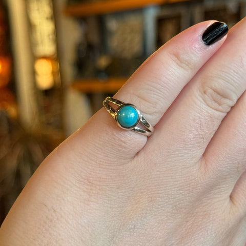Ravenstone Crystals Turquoise Ring "Clove" - Size 7
