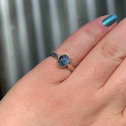 Ravenstone Crystals Vintage Moonstone Ring "Olivia" - Size 5.5