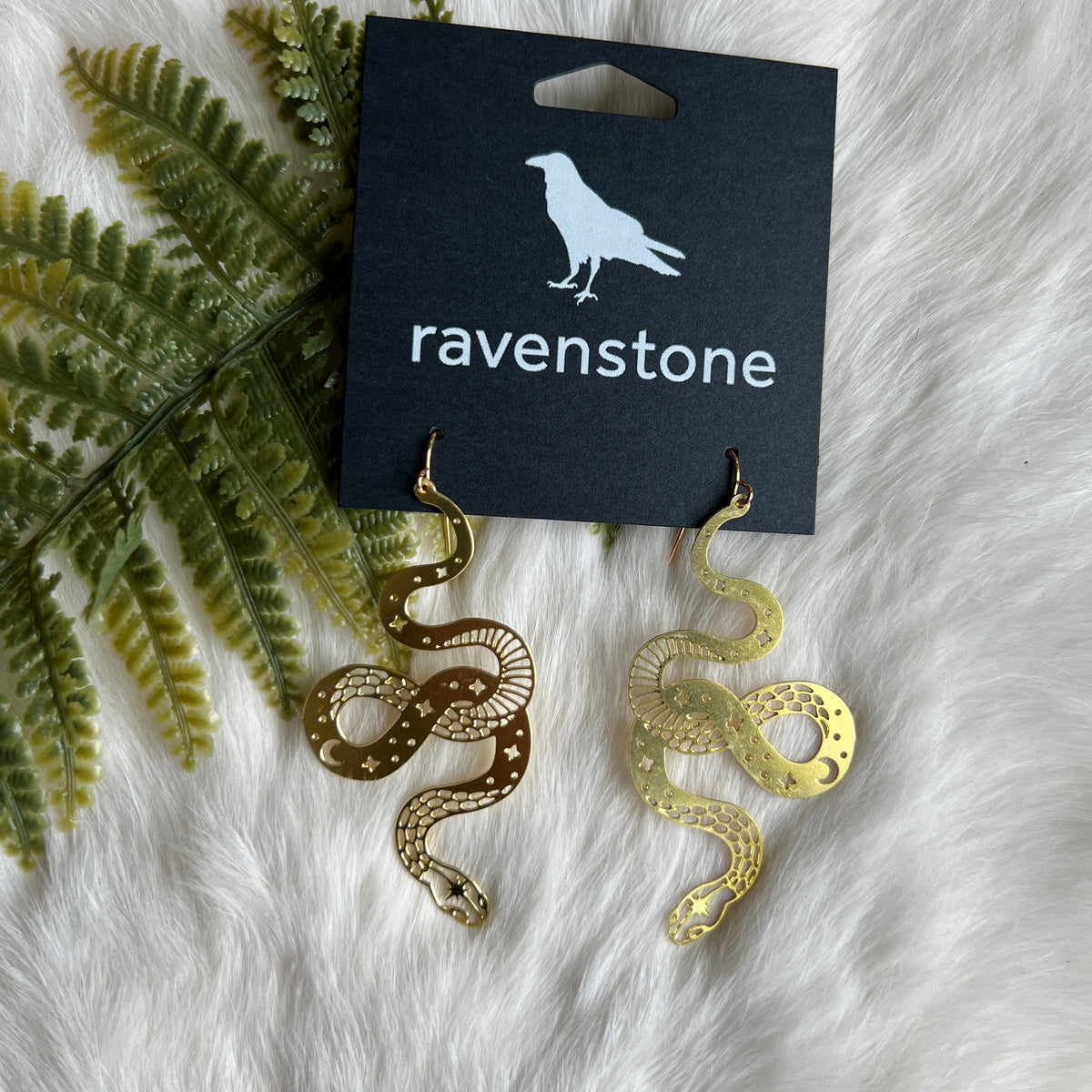 Ravenstone The Celestial Snake Earrings