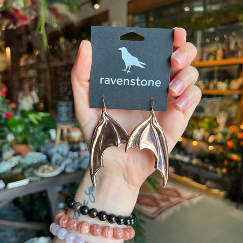 Ravenstone The Rose Gold Wing Earrings