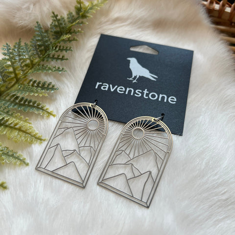 Ravenstone The Silver Mountain View Earrings