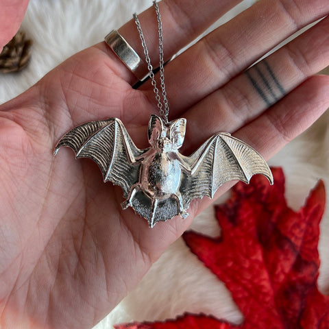 Ravenstone The Silver Bat Necklace