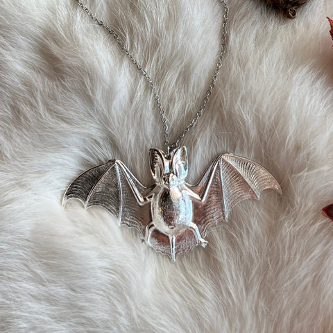 Ravenstone The Silver Bat Necklace