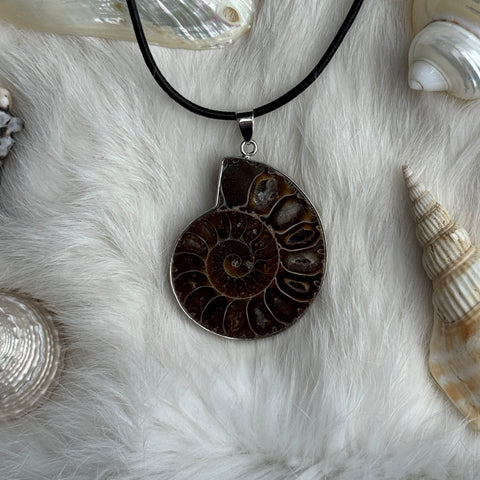 Ravenstone Ammonite Necklace "Cosette"