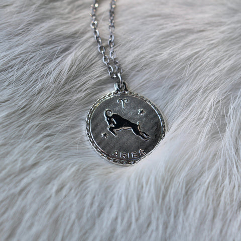 Ravenstone Aries (March 21 – April 19) The Silver Zodiac Necklace