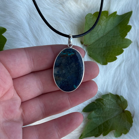 Ravenstone Azurite | Chyrsocolla Necklace "Abbey"