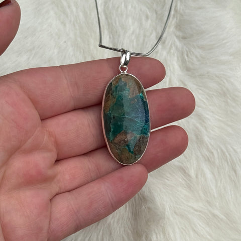 Ravenstone Azurite | Chyrsocolla Necklace "Harry"