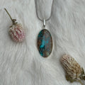Ravenstone Azurite | Chyrsocolla Necklace "Hermione"