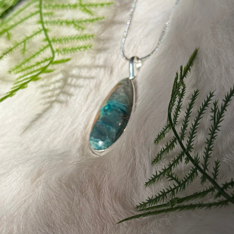 Ravenstone Azurite | Chyrsocolla Necklace "Janelle"