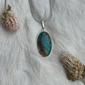 Ravenstone Azurite | Chyrsocolla Necklace "Lucius"