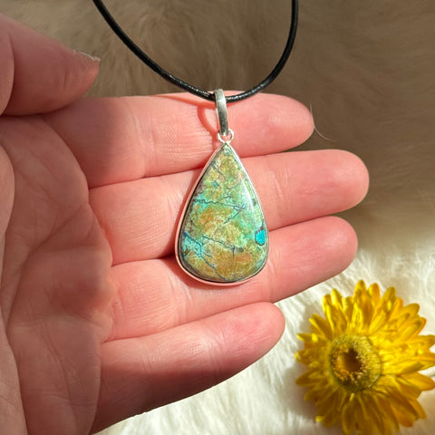Ravenstone Azurite | Chyrsocolla Necklace "Maria"