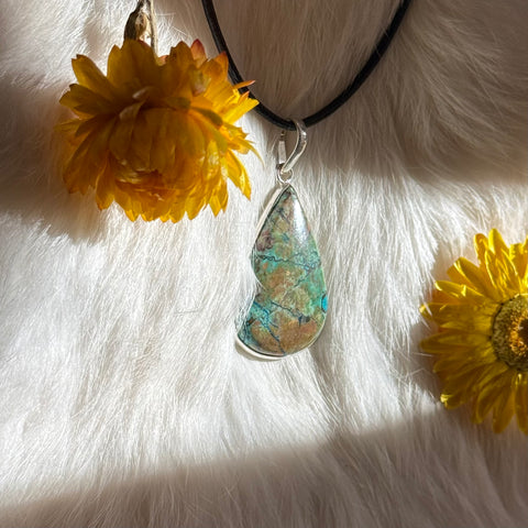 Ravenstone Azurite | Chyrsocolla Necklace "Maria"