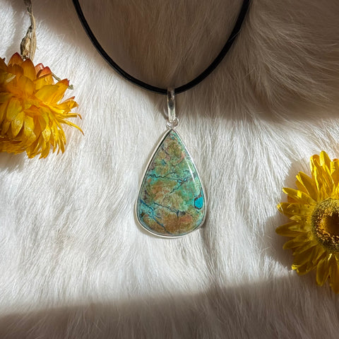 Ravenstone Azurite | Chyrsocolla Necklace "Maria"