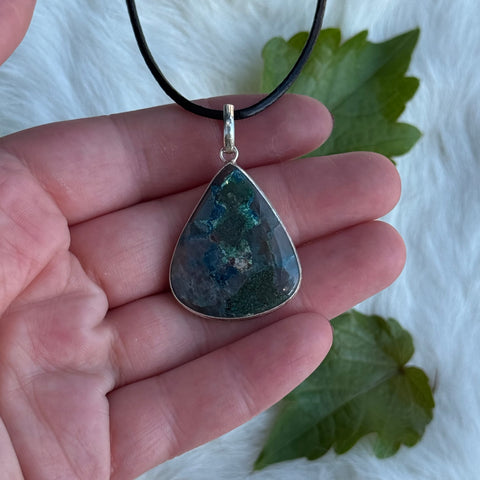 Ravenstone Azurite | Chyrsocolla Necklace "Natalie"