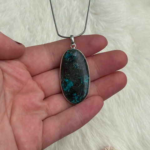 Ravenstone Azurite | Chyrsocolla Necklace "Ron"