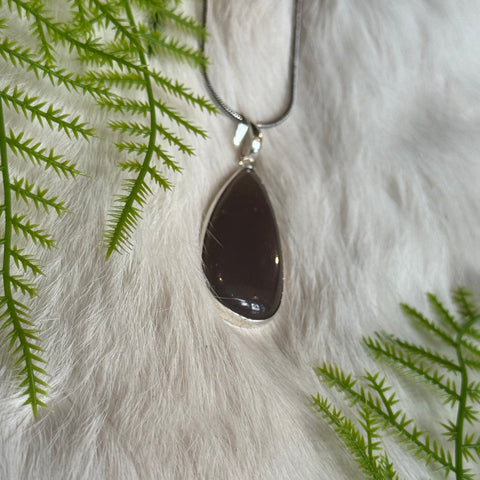 Ravenstone Black Moonstone Necklace "Justine"