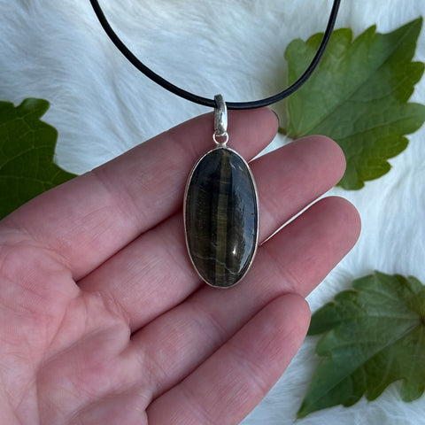 Ravenstone Black Tiger's Eye Necklace "Ophelia"