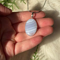 Ravenstone Blue Lace Agate Necklace "Channing"