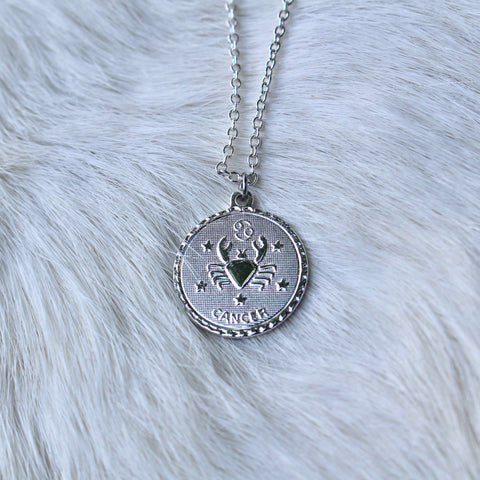 Ravenstone Cancer (June 21 – July 22) The Silver Zodiac Necklace