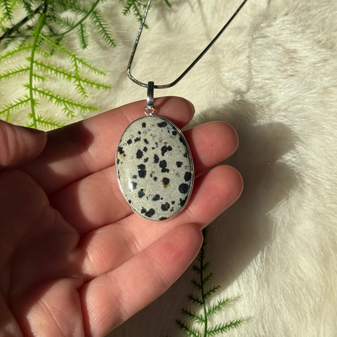 Ravenstone Dalmatian Jasper Necklace "Devin"