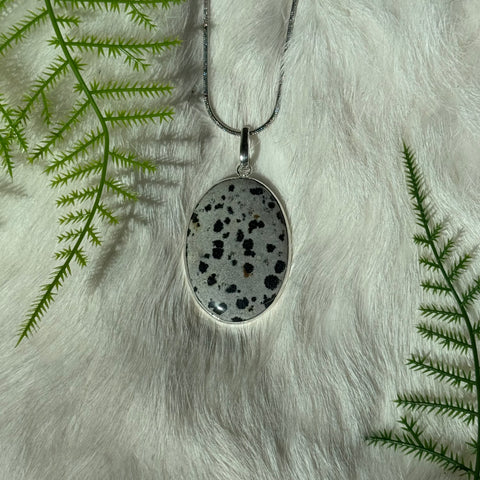 Ravenstone Dalmatian Jasper Necklace "Devin"