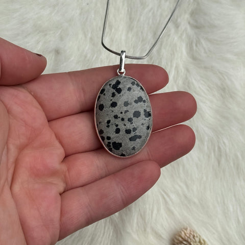 Ravenstone Dalmatian Jasper Necklace "Erin"