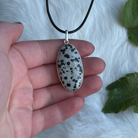 Ravenstone Dalmatian Jasper Necklace "Liz"