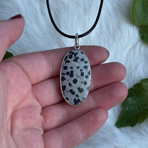 Ravenstone Dalmatian Jasper Necklace "Marjorie"