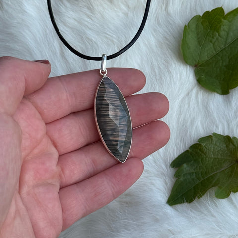 Ravenstone Faceted Labradorite Necklace "Rachel"