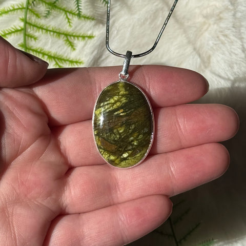 Ravenstone Green Opal Necklace "Tansey"