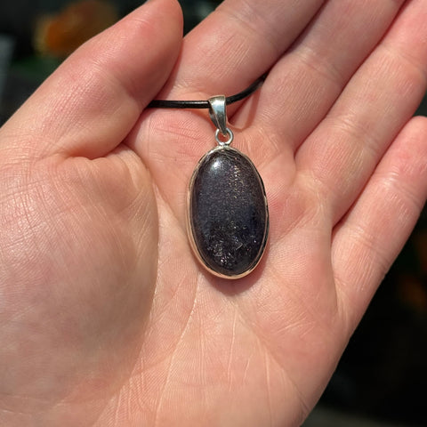 Ravenstone Iolite | Sunstone Necklace "Aldora"