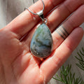 Ravenstone Moss Agate Necklace "Jillian"