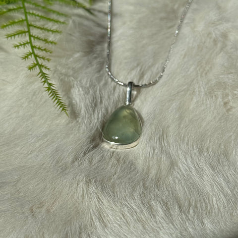 Ravenstone Prehnite Necklace "Celeste"