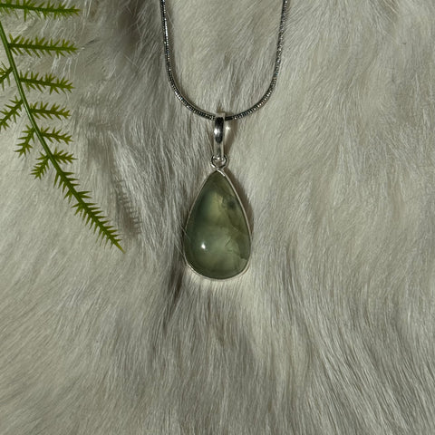 Ravenstone Prehnite Necklace "Celeste"