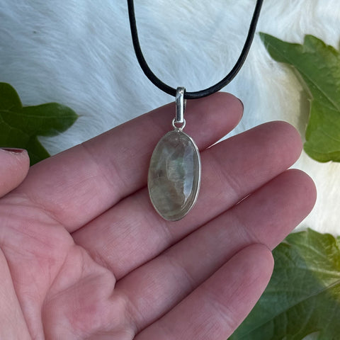 Ravenstone Prehnite Necklace "Frank"
