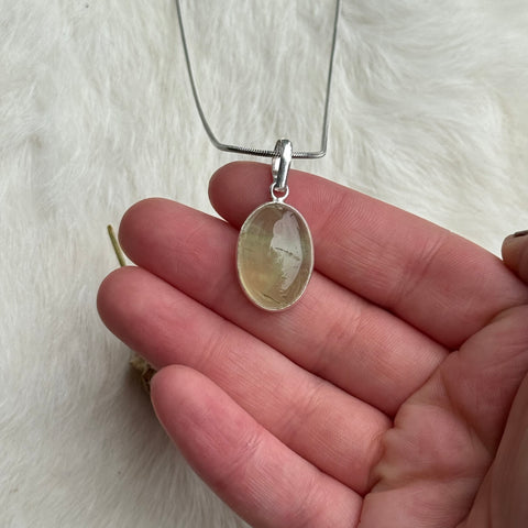 Ravenstone Prehnite Necklace "Rikki"
