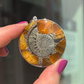 Ravenstone Pyritized Ammonite Necklace "Bea"
