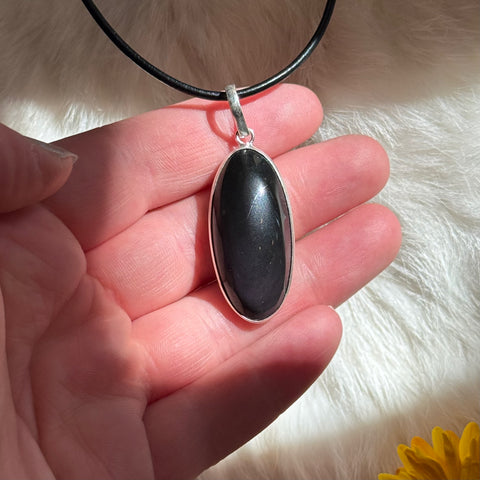 Ravenstone Rainbow Obsidian Necklace "Harriet"