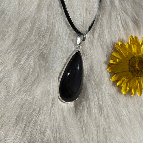Ravenstone Rainbow Obsidian Necklace "Pedro"