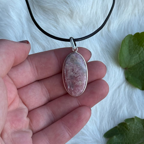 Ravenstone Rhodochrosite Necklace "Heidi"