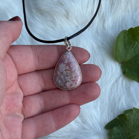 Ravenstone Rhodochrosite Necklace "Imogene"